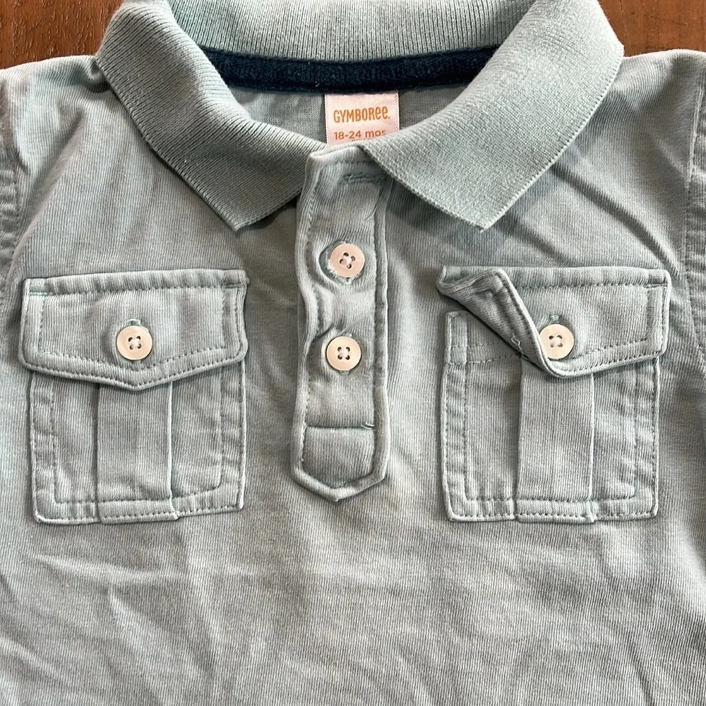 4/&20 Gymboree pale blue polo